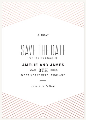 Radiant Chevron Save the Date Cards