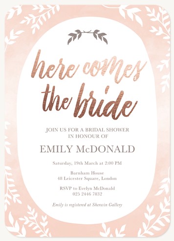 Laurel Blush Hen Party Invitations