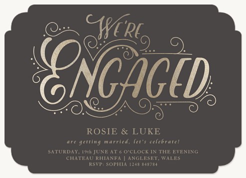 Engagement Filigree Engagement Party Invitations