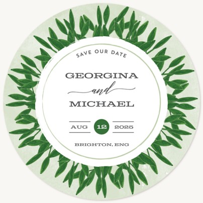 Wild Wreath Save the Date Cards