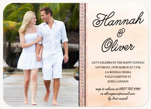 Watercolor Album Engagement Party Invitations