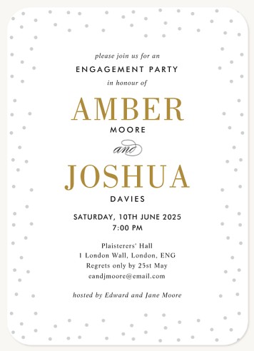 Confetti Gleam Engagement Party Invitations