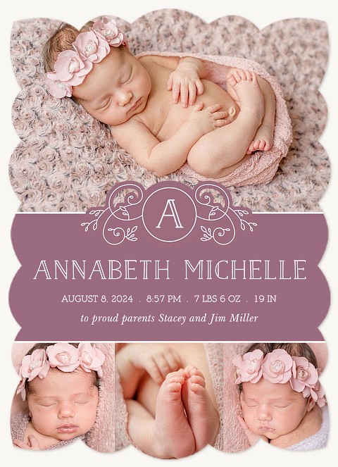 Angelic Blooms Baby Announcements