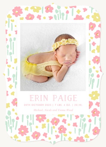 Fields of Flora Baby Announcements