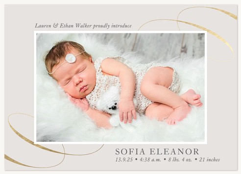 Posh Swirls Baby Announcements