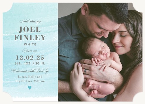 Gentle Colorwash Baby Announcements