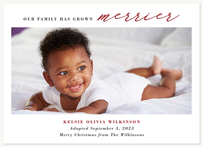Grown Merrier Personalized Holiday Cards