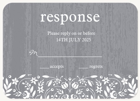 Garden Heart Wedding RSVP Cards