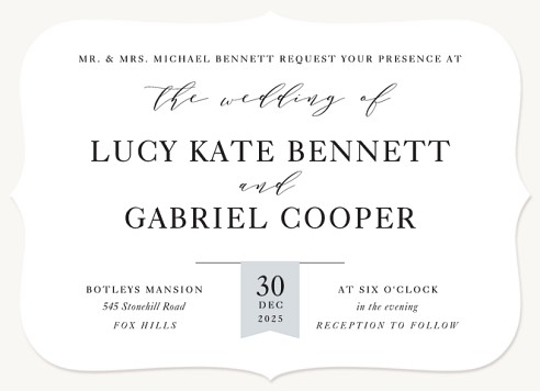 Sophisticated Romance Wedding Invitations