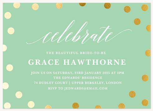 Dazzling Bride Hen Party Invitations