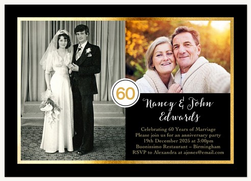 Stunning Accomplishment Wedding Anniversary Invitations