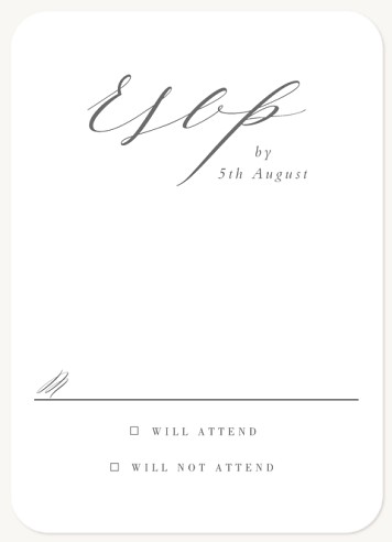 Glamorous Affair Wedding RSVP Cards