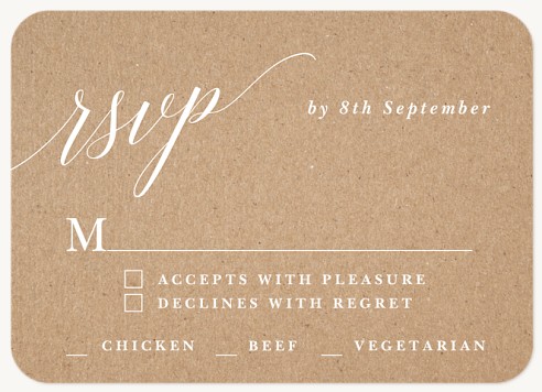 Fall In Love Wedding RSVP Cards