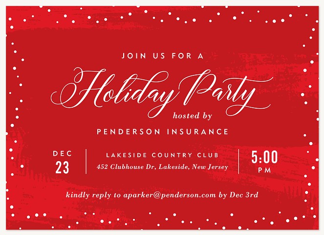 Bedazzled Holiday Party Invitations