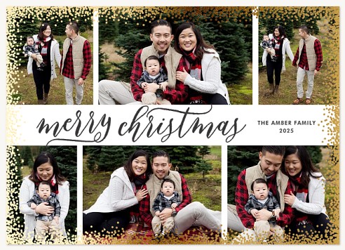 Sparkled Frame Christmas Cards