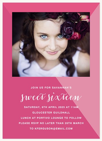 Bold Angles Teen Birthday Invitations