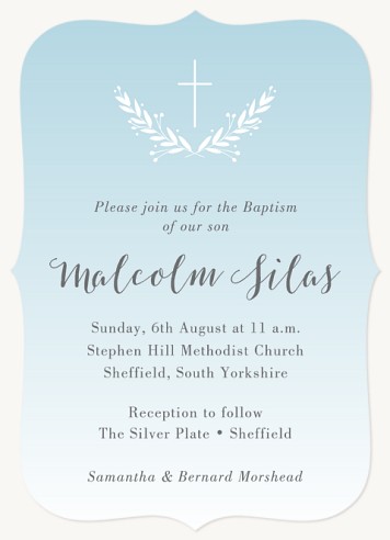 Blessed Laurels Christening Invitations | Christening Invites