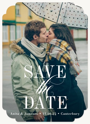 Sheer Elegance Save the Date Cards