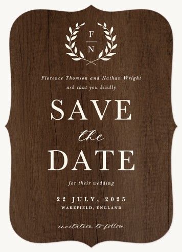 Rustic Elegance Save the Date Cards