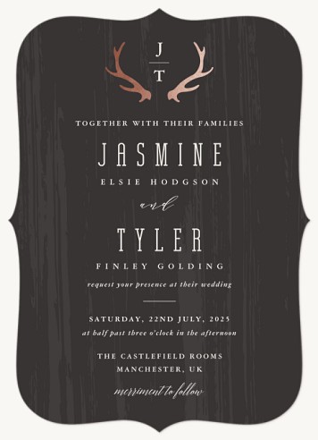 Woodland Lodge Wedding Invitations