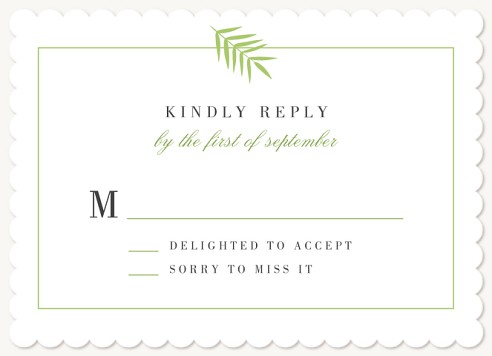 Modern Ferns Wedding RSVP Cards