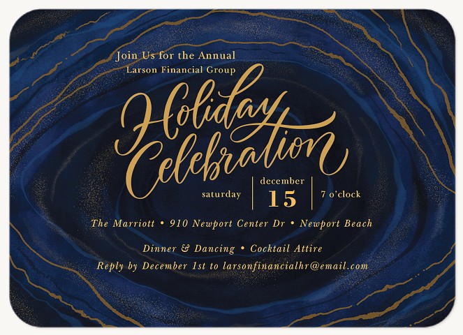 Agate Holiday Party Invitations