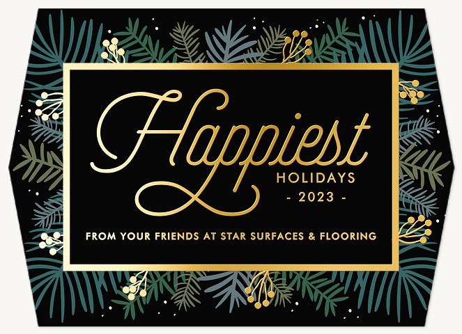 Evergreen Border Business Holiday Cards