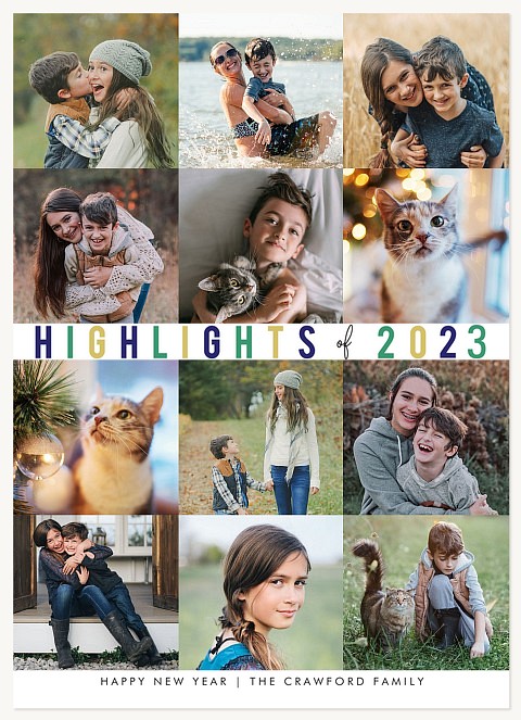 Annual Highlights Personalized Holiday Cards