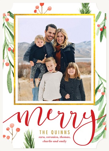 Watercolour Mistletoe Christmas Cards
