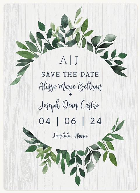 Rustic Greenery Save the Date Magnets