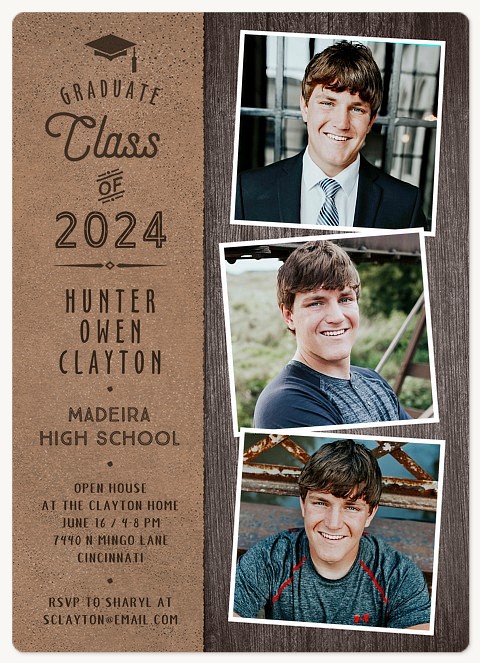 Country Textures Graduation Cards