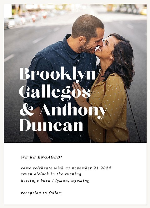 Modern Snap Engagement Party Invitations