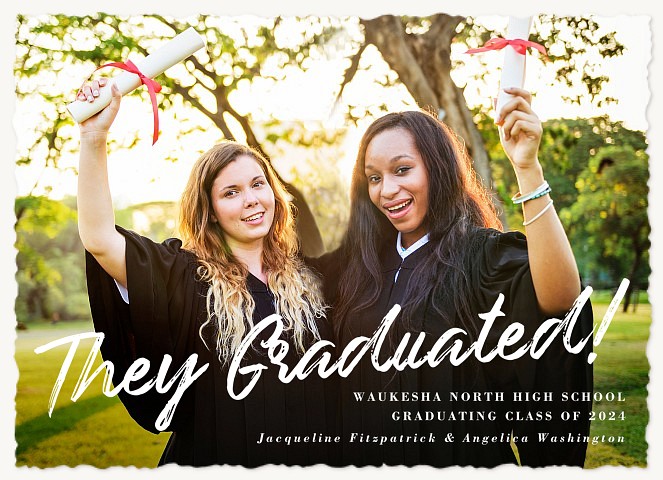They Graduated Graduation Announcements