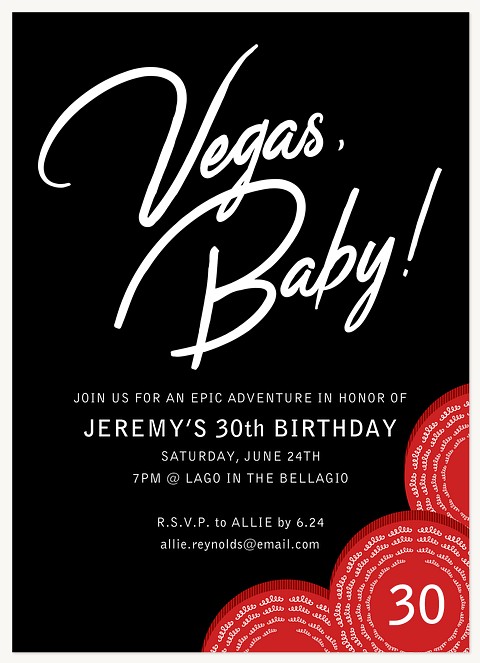 Vegas Baby! Party Invitations