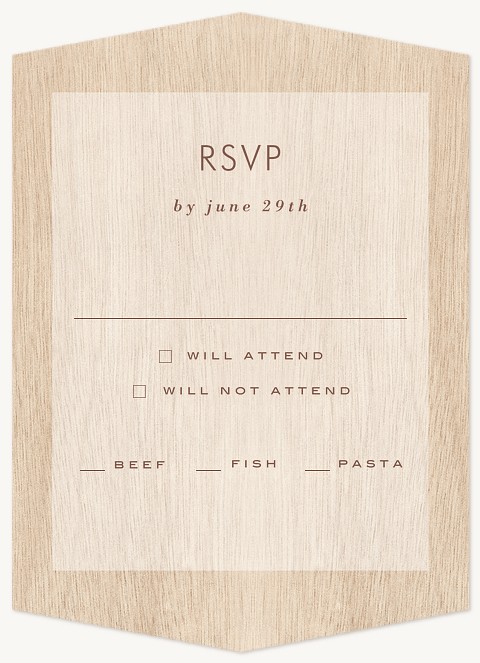 Simple Pine Wedding RSVP Cards
