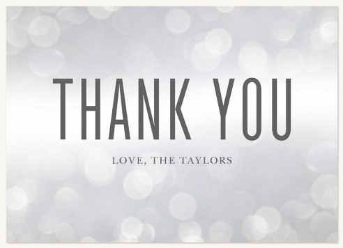 Bokeh Sparkle Wedding Thank You Cards