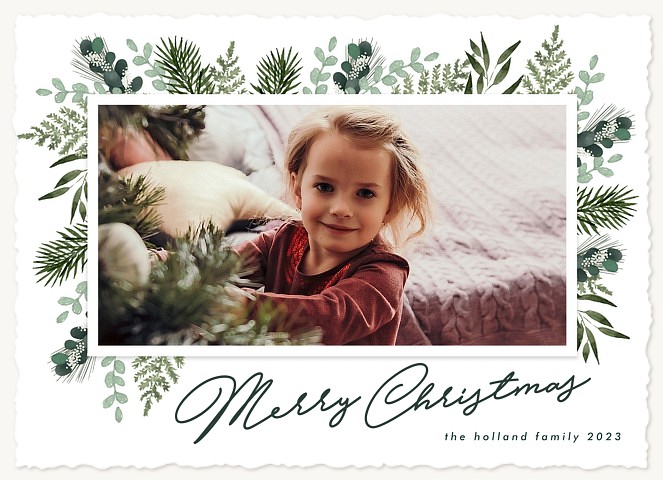 Farmhouse Frame Personalized Holiday Cards