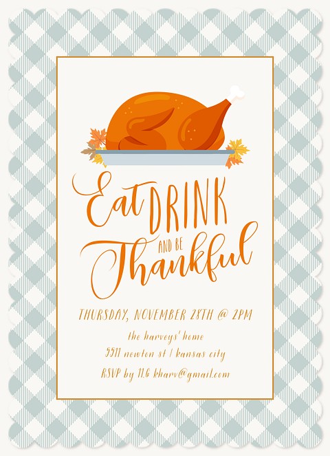Eat & Be Thankful Thanksgiving Cards