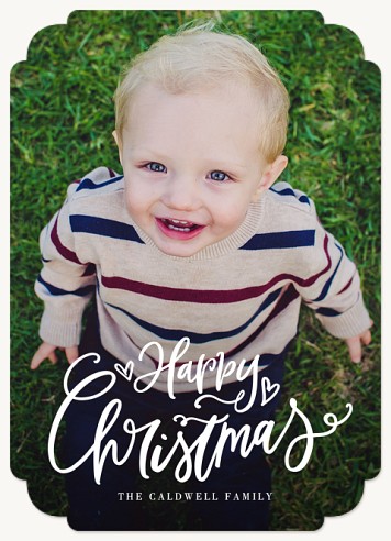 Cute Script Religious Christmas Cards