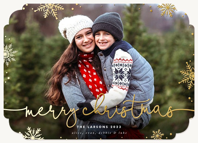 Frosted Frame Christmas Cards