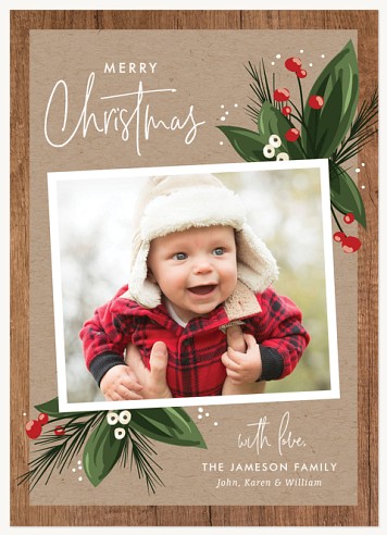 Rustic Botanical Christmas Cards
