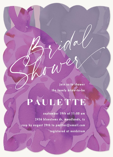 Floral Dress Bridal Shower Invitations