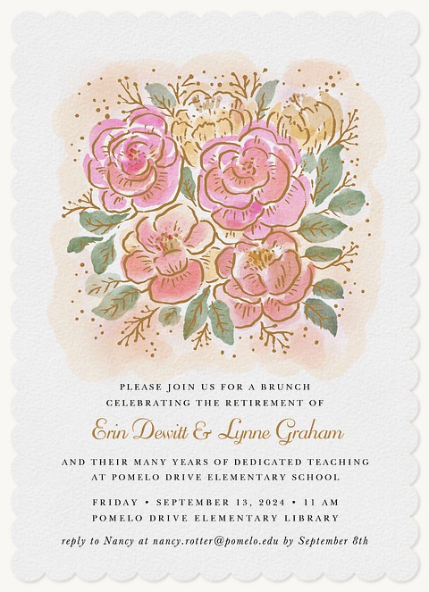 Painted Posey Invitations