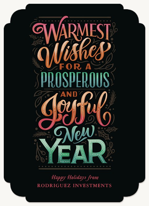 Warmest Wishes Business Holiday Cards