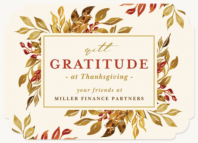 Autumn Gratitude Business Holiday Cards