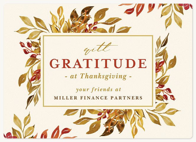 Autumn Gratitude Holiday & Christmas Magnet Cards