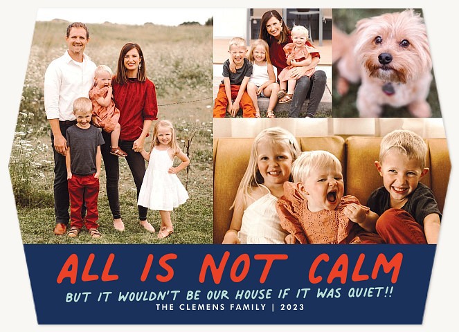 All Is Not Calm Personalized Holiday Cards