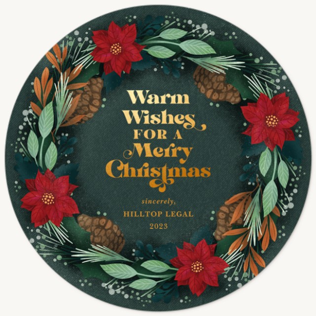 Warm Wreath Business Holiday Cards