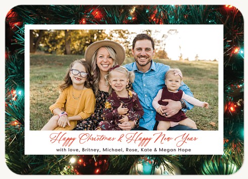 Colorful Lights Christmas Cards