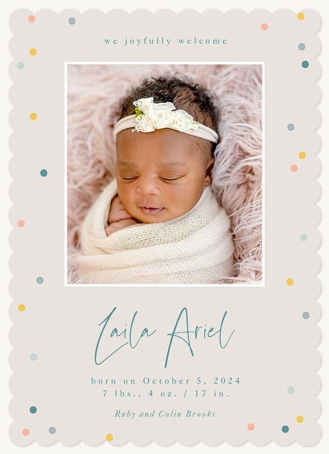 Colorful Welcome Baby Announcements